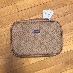 Guess Tan Monogram Lunch bag NWT